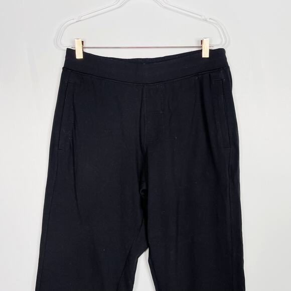 Lululemon Mens Large L Black Straight Leg Sweatpants Knit Pockets Pull On - Picture 3 of 7